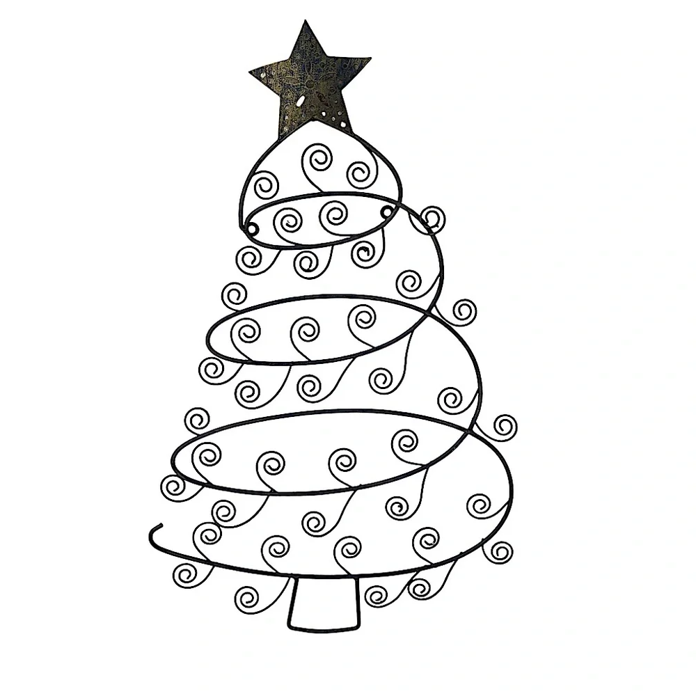 Versatile Wall‎ Decor Metal Christmas Tree Card Ornaments  Pictures Holder 21”
